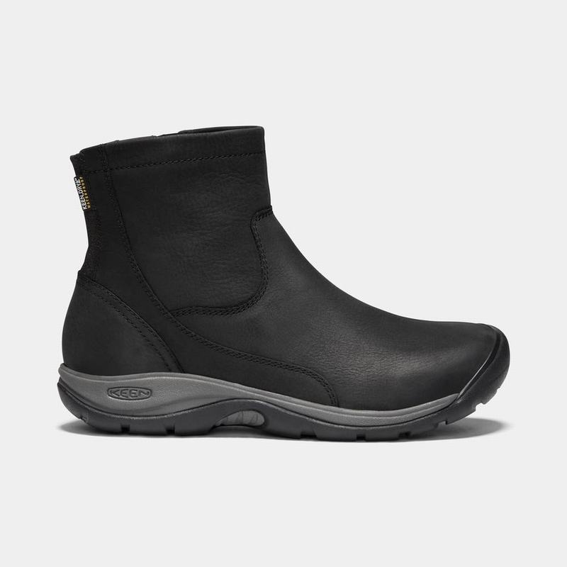 Keen Presidio II Waterproof Zip Womens Boots Black NZ Sale (7295-HESRN)